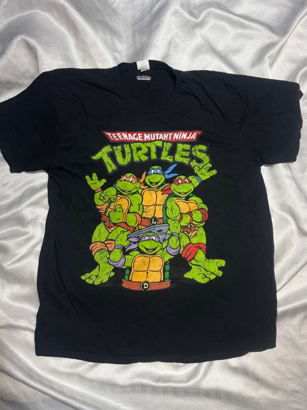 Nickelodeon Black Tee with White Logo